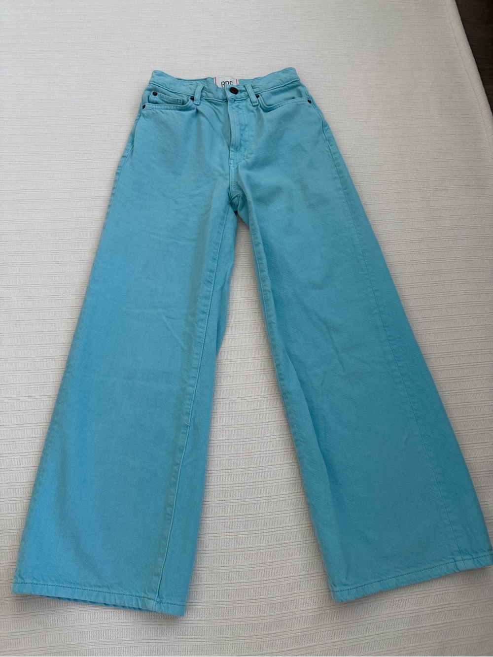 Urban Outfitters BDG High Rise Wide Leg Skate Jeans Teal Blue Size 24
